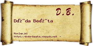 Dóda Beáta névjegykártya